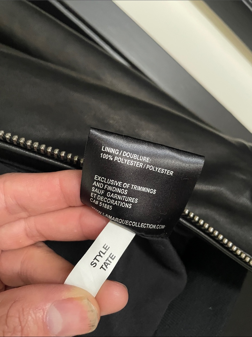 Lamarque “Tate” Black Leather Bomber Jacket - Picture 4 of 9